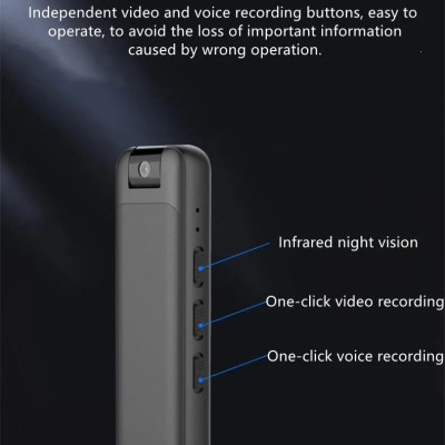 SOAIY Máy Ghi Âm Hỗ Trợ Quay Video Full HD 1080 Xoay 180 Độ Tầm Nhìn Ban Đêm Voice Recorder D3 - Hàng Nhập Khẩu