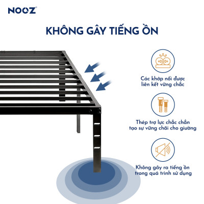Giường Sắt NOOZ Chịu Lực Cao Thiết Kế Hiện Đại Dễ Lắp Ráp NOOZ Home Goods Metal Platform Bed Frame