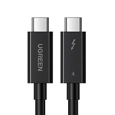 Ugreen 30389 0.8M Thunderbolt 4 cáp 8k 60hz hỗ trợ 40Gbps 100W PD màu đen Ugreen US501 - Hàng Chính Hãng