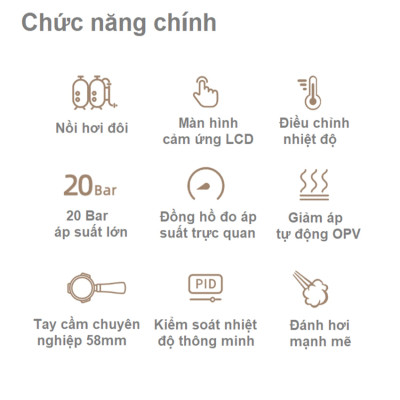Máy pha cà phê Espresso HiBREW H7A chuyên nghiệp 3 in 1 Thương hiệu Mỹ cao cấp Công Suất 3000W, Dung tích 2,8 lít, Áp suất 20 bars - Bảo hành 12 Tháng, Hàng chính hãng