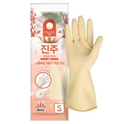 [Mua 3 Tặng 2] Bộ 3 Đôi Găng Tay Cao Su Ngọc Trai Size S