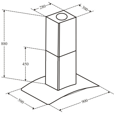 Máy Hút Mùi Độc Lập KAFF KF-IS90GH - Hàng Chính Hãng