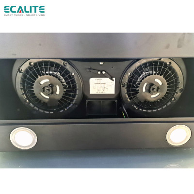 Máy Hút Mùi Âm Tủ H-Series Ecalite EH-AT60LCD - Kính Đen -  Điều Khiển Cảm Ứng 3 Tốc Độ - Màn Hình LCD Hiện Đại - Hàng Chính Hãng 