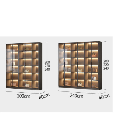 Tủ đựng túi xách cánh kính, tủ trưng bày sản phẩm cánh kính, tủ đa năng 4TTB02 - Nội thất lắp ráp Viễn Đông Adv