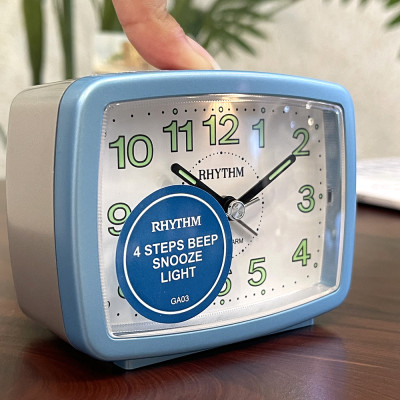 Đồng hồ Rhythm CRE222NR04 Kt 9.1 x 7.2 x 4.4cm, 95g. Vỏ nhựa. Dùng Pin.