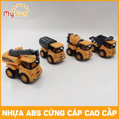 Mô hình xe cứu hỏa đồ chơi bộ xe ô tô cứu hỏa xe phun nước xe thang xe bồn chở nước chữa cháy đồ chơi cho bé