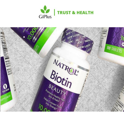 Biotin mọc tóc Natrol Beauty Mỹ hỗ trợ tóc mọc nhanh hơn, dày hơn, cho mái tóc khỏe mạnh, làn da rạng rỡ và móng tay chắc khỏe - QuaTangMe Extaste