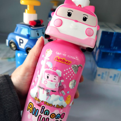 Sữa tắm gội tạo bọt trẻ em 3in1 Poli All In One Wash 400ml