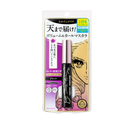 Mascara Chống Trôi Siêu Bền Giúp Nâng Cong Và Dày Mi Tối Đa Kissme Heroine Make Volume Up Mascara Super WP (6 G)