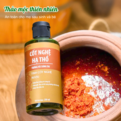 Bộ tắm thảo mộc và dưỡng trắng body sau sinh Wonmom ( 1 Cốt nghệ + 1 Sữa tắm cho mẹ )