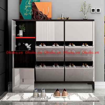 Tủ giày thông minh siêu mỏng cao cấp Ohaha - TGCC018