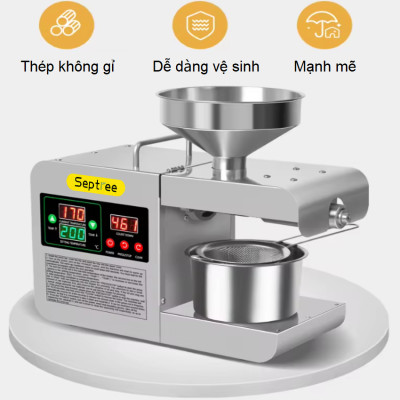 Máy ép dầu thực vật Septree X8S dùng trong gia đình Thương hiệu Mỹ, Ép 4-6kg/1 giờ - Hàng Nhập Khẩu, Bảo Hành 1 Năm
