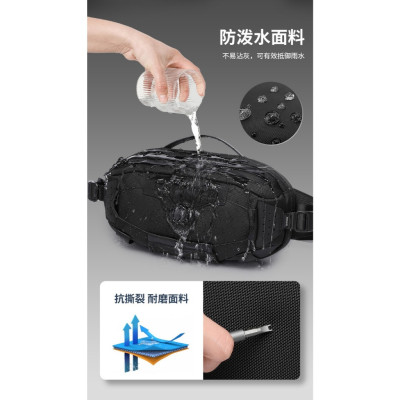 OZUKO Nam Túi Thắt Lưng Thời Trang Thể Thao Ngoài Trời Ngực Túi Nam Chống Thấm Nước Fanny Thắt Lưng Hip Bum Túi Đeo Ngang