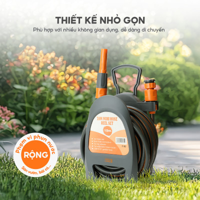 Vòi nước tưới cây, rửa xe đa năng Lebenlang LBLB3366 dây dài 10m, 2 đầu phun đi kèm - hàng chính hãng