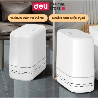 Thùng rác tự động căng túi rác 12L/15L DELIxVUSIGN thiết kế dáng dẹt tiết kiệm không gian, tối ưu nhà cửa