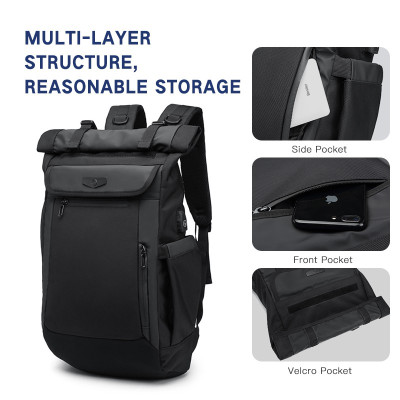 Balo Ozuko đựng laptop chống thấm nước kết nối cổng USB nhiều màu tùy chọn thời trang cho nam