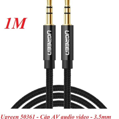 Ugreen UG50361AV112TK 1M màu Đen Cáp âm thanh 2 đầu 3.5mm dương - HÀNG CHÍNH HÃNG