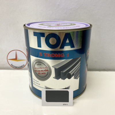 Sơn sắt mạ kẽm TOA không cần lót màu Xingfa xám 800gram - XF911