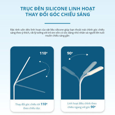 Đèn Bàn Sạc Panasonic HHGLT0346L19 5W - độ sáng 10-100%, Led Đổi màu, cổng sạc USB, Tích hợp đế đựng điện thoại tiện lợi