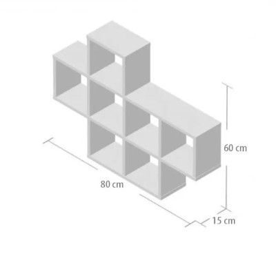 Kệ Gỗ Treo Tường 7 Ngăn Juno Sofa CTKT519 KT 80x15x60cm