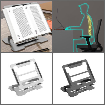 Giá Đỡ kim loại cho laptop máy tính bảng hỗ trợ tản nhiệt và điều chỉnh độ cao góc máy hàng nhập khẩu