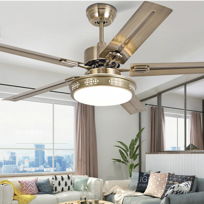 Quạt trần đèn trang trí thông minh 5 cánh sắt - Tích hợp đa chức năng - Có điều khiển từ xa - có đèn - Hàng chính hãng Klasse