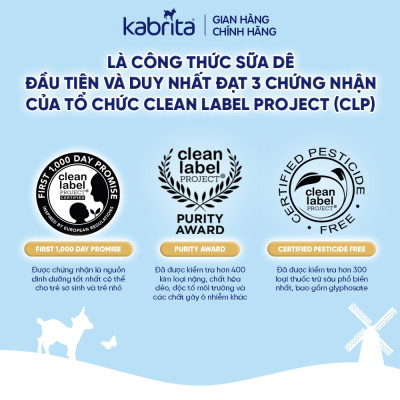 [Phiên bản mới] Combo 2 lon Sữa dê Kabrita số 1 cho trẻ từ 0 -12 tháng - Lon 800g