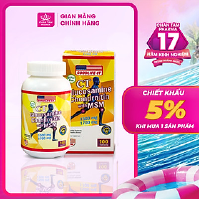 [Chính Hãng Mỹ] Viên Bổ Sung cho Khớp và Sụn CT GLUCOSAMINE CHONDROITIN WITH MSM - Hộp 100 viên