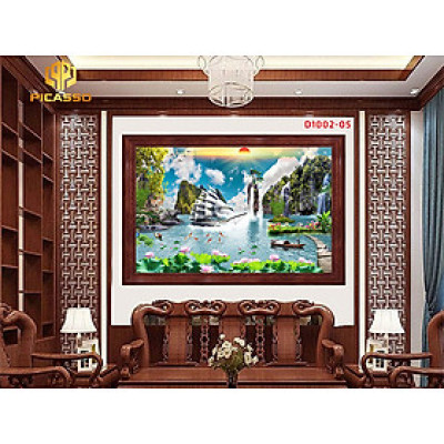 Tranh kính cường lực Sơn Thủy Hữu Tình D1002_05