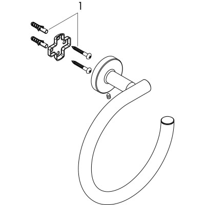 Vòng treo khăn HANSGROHE Logis Universal 41724 - Hàng chính hãng