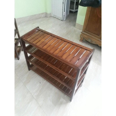 KỆ DÉP, GIÁ GIÀY 3 TẦNG 80CM LÀM BẰNG GỖ TỰ NHIÊN 100% ( THANH LÝ)