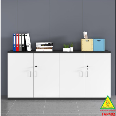 Tủ hồ sơ văn phòng, tủ tài liệu thấp gỗ MDF TVP402 - NỘI THẤT LẮP RÁP VIENDONGADV