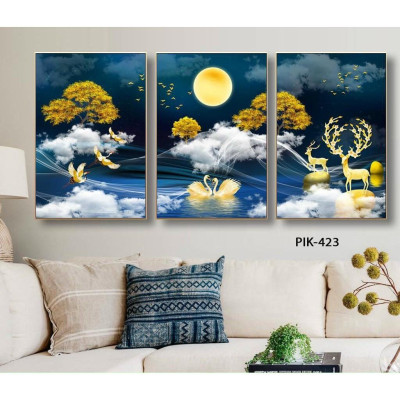 Tranh treo tường tráng gương bóng kiếng nai trừu tượng hiện đại sang trọng