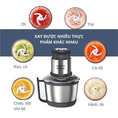 Máy xay thịt đa năng SOKANY SK-7027 dung tích 3L, công suất cao 800W xay nhuyễn mọi thực phẩm, dễ dàng vệ sinh - HÀNG CHÍNH HÃNG