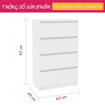 Tủ đựng quần áo phòng ngủ SMLIFE Sacheta