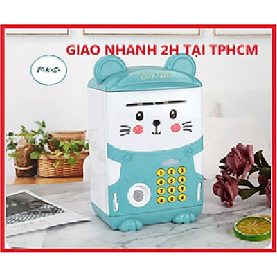 Két Sắt Mini Có Vân Tay Hình Mèo Dễ Thương Cho Bé / Két Sắt Có Khe Nuốt Tiền Tự Động Hiện Đại - PaKaSa - Hàng Chính Hãng 