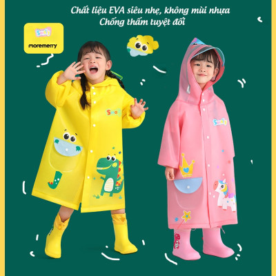 Áo mưa trẻ EM CHO BÉ TRAI BÉ GÁI CÓ CHIỀU CAO TỪ 80CM-140CM , CHẤT LIỆU eva MỀM MẠI AN TOÀN , CHỐNG THẤM , SIÊU BỀN - BORO SPORT