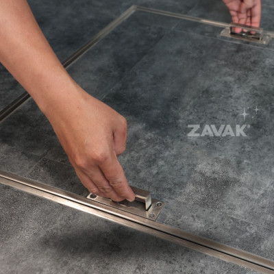 Nắp Bể Ngầm Trong Nhà 50x50cm Inox 304 ZAVAK MHIs-50 Nắp bể nước âm sàn, Nắp hố ga Inox 304