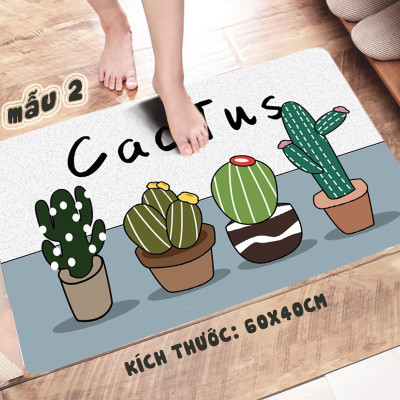 Thảm ngắn nhà tắm nhà bếp 60x40cm chống trơn trượt