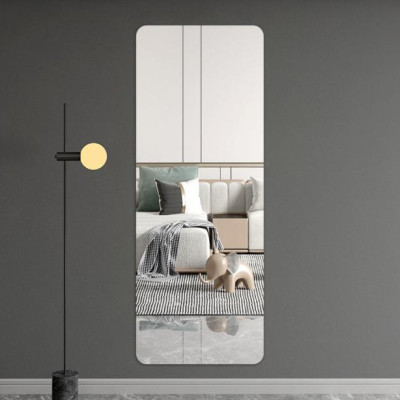 Gương Treo Dán Tường Acrylic Toàn Thân Hình Chữ Nhật Chống Vỡ Soi Dán Tủ Quần Áo Kích Thước 100x30cm An Toàn Tiện Lợi