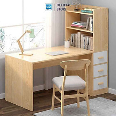 Bàn Làm Việc Kết Hợp Tủ Sách Và Ngăn Kéo Hiện Đại Thương Hiệu SIB Decor BLV02
