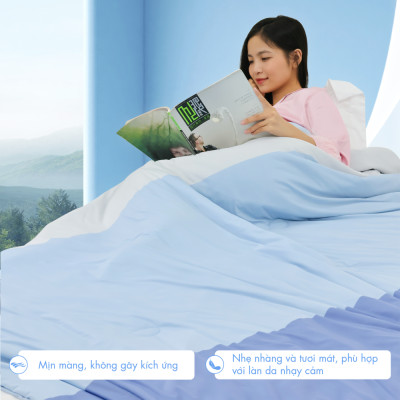 [CHĂN HÈ MÁT LẠNH] Mền lạnh I Cool Advance NIN House NM8034 1m6x2m1 | Chăn chần Ice Silk