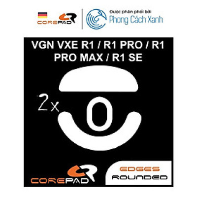 Feet chuột PTFE Corepad Skatez PRO VGN VXE Dragonfly R1 / R1 PRO / R1 PRO MAX / R1 SE Wireless (2 bộ) - Hàng chính hãng