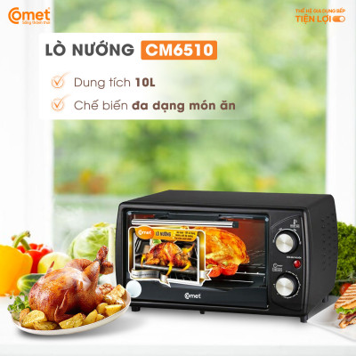 Lò nướng điện Comet CM6510 10L – Công suất 1000W, đa chức năng, nhỏ gọn, hàng chính hãng