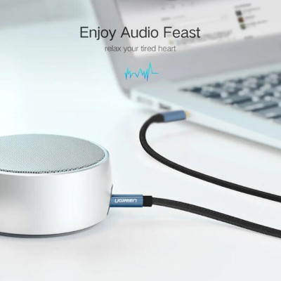 Ugreen UG10684AV112TK 0.5M màu Xanh Cáp âm thanh 2 đầu 3.5mm dương - HÀNG CHÍNH HÃNG