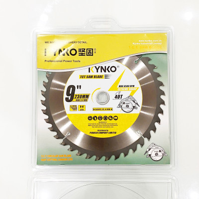 LƯỠI CƯA GỖ TCT 40 RĂNG đường kính phi Ø 230mm KYNKO WGZ230040P