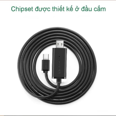 Ugreen UG70420US318TK 2m cáp truyền và sẻ dữ liệu usb a ra usb type c màu đen mạ nickel - HÀNG CHÍNH HÃNG