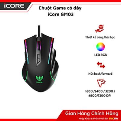 Chuột Gaming ICORE GM03 - Hàng Chính Hãng