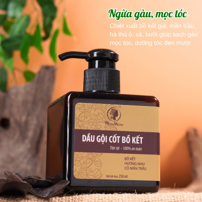 Bộ tắm gội toàn diện từ thảo mộc Wonmom ( 1 Dầu gội cốt bồ kết + 1 Sữa tắm cho mẹ + 1 Scrub café tẩy body )