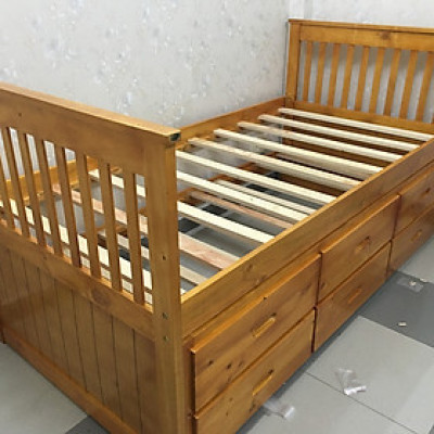  Giường Hộp 2 Tầng Gỗ Tự Nhiên 092 (Tự Nhiên)